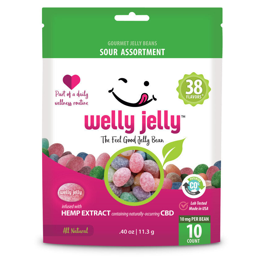 Sour Assortment Jelly Beans - 100mg (10mg each/10 qty)